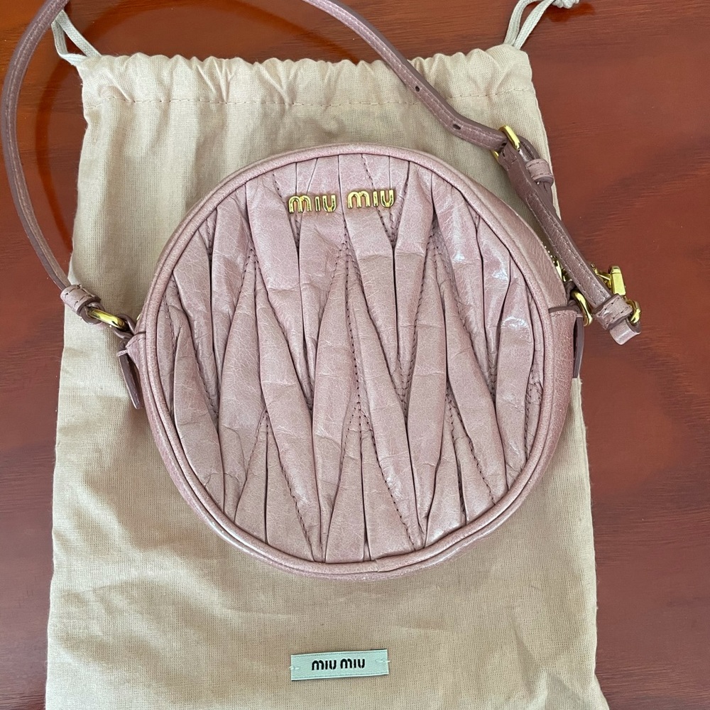 Soft pink Miu Miu mini bag